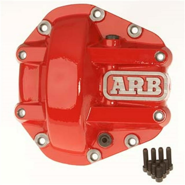 ARB Differential Cover 0750004 DANA 35; Without Girdle; With Fill Plug/Dipstick; Red; Nodular Iron