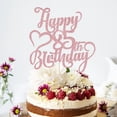 thumbnail image 4 of Cake topper AROKIPPRY con brillo rosa dorado para 85.º cumpleaños, 4 of 8
