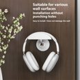 thumbnail image 3 of Not Drill Wall Mount Headphone Holder Rack With Strong Adhesive Secure Storage Bracket For Headsets Display Hooks, 3 of 8
