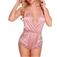 thumbnail image 4 of LSLJS Dames Mignonne Fille Uni Mignonne Érotique Col en V Dentelle Combinaison Ensembles de Lingerie, Ensembles de Lingerie, 4 of 4