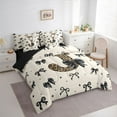 thumbnail image 3 of Feelyou Princess Ribbon Twin Bedding Sets 7pcs, Fashion Monogrammed J Comforter Set, 3 of 8