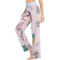 thumbnail image 3 of Women Pajama Pants Lounge Pants Long Stretch Comfy Sleepwear Unicorn Flamingo Pink, 3 of 7