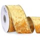 thumbnail image 1 of Cinta decorativa Ribbli, 2.5 pulgadas, terciopelo dorado, alambrada, 10 yardas, 1 of 4