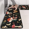 thumbnail image 2 of Kitchen Rugs Sets Of 2,Red Mushroom Butterfly Black Pattern Anti Fatigue Kitchen Mat Rugs Non Slip Washable,Decorative Kitchen Floor Mats for Kitchen,Sink,Laundry,17"x47"+17"x47", 2 of 5