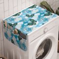 thumbnail image 1 of Butterfly Washing Machine Organizer, Floral Ornamental Moths in Sky with Clouds, Anti-slip Fabric Top Cover for Washer and Dryer, Sky Blue Dark Teal, by Ambesonne, 1 of 1