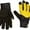 Yellow Polyester Spandex Back with Black Polyurethane/ Nylon Palm, variant on CAT CAT0122152X Mens Size XXL Black/Yellow Padded Palm Work Gloves
