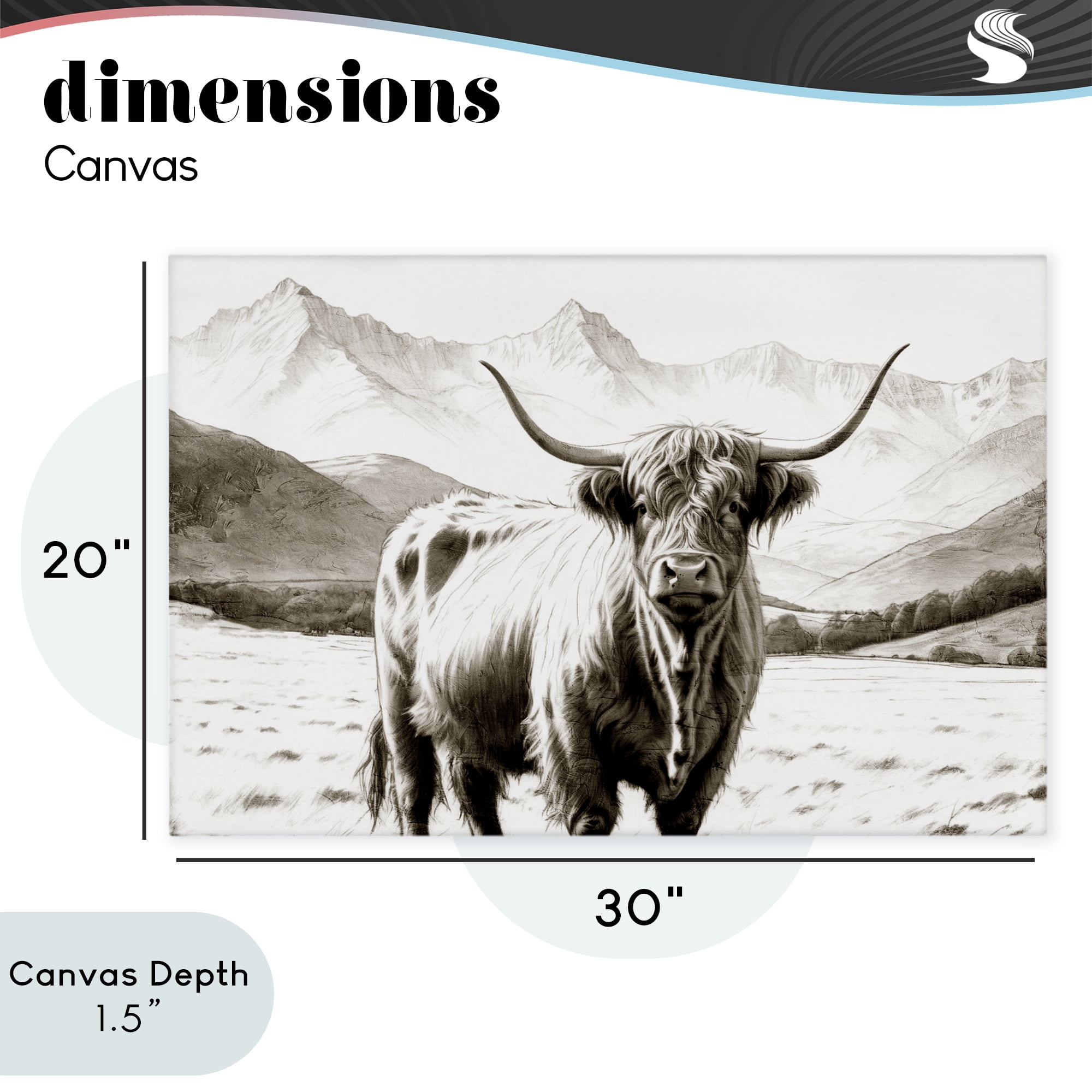Stupell Industries Highland Sepia Sketch Canvas Wall Art, design by Kim Allen