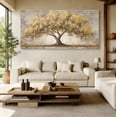 thumbnail image 6 of Canvas Wall Art for Living Room - Large Yellow Tree of Life Canvas Prints, Modern Abstract Nature Painting for Kitchen Bedroom Office Wall Decor, 6 of 7