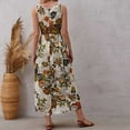 thumbnail image 6 of Sentuca Cotton Sun Dresses Women Summer Casual Print Sleeveless Prom Dress, 6 of 8