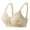 Beige, variant on Fesfesfes Bras for Women Padded Shaped Bras Lace Embossing Wire Free Side Lifted Underwear Bras Elegant Solid Color Bras Gather Push Up Unwired Everyday Bras