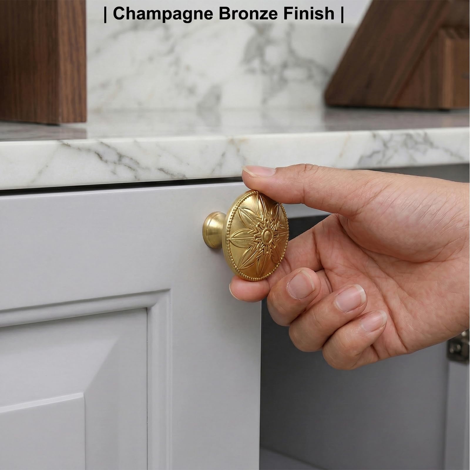 4 Pack Antique Brass Cabinet Knobs Vintage Dresser Knobs Drawer Knobs,1.4" Round Vintage Kitchen Cabinet Knobs Handles for Cabinets and Dresser Drawers Rustic