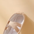 thumbnail image 5 of Xfvqtps Ballet Shoes for Girls Soft Sole Non Slip Cross Elastic Straps Solid Color Leather Dance Shoes for Gymnastics Performance Beige, 5 of 9
