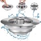 thumbnail image 1 of Colador de cocina mejorado Tapón de acero inoxidable para evitar atascos Recogedor de alimentos Tapón con filtro rápido para olores, 1 of 8