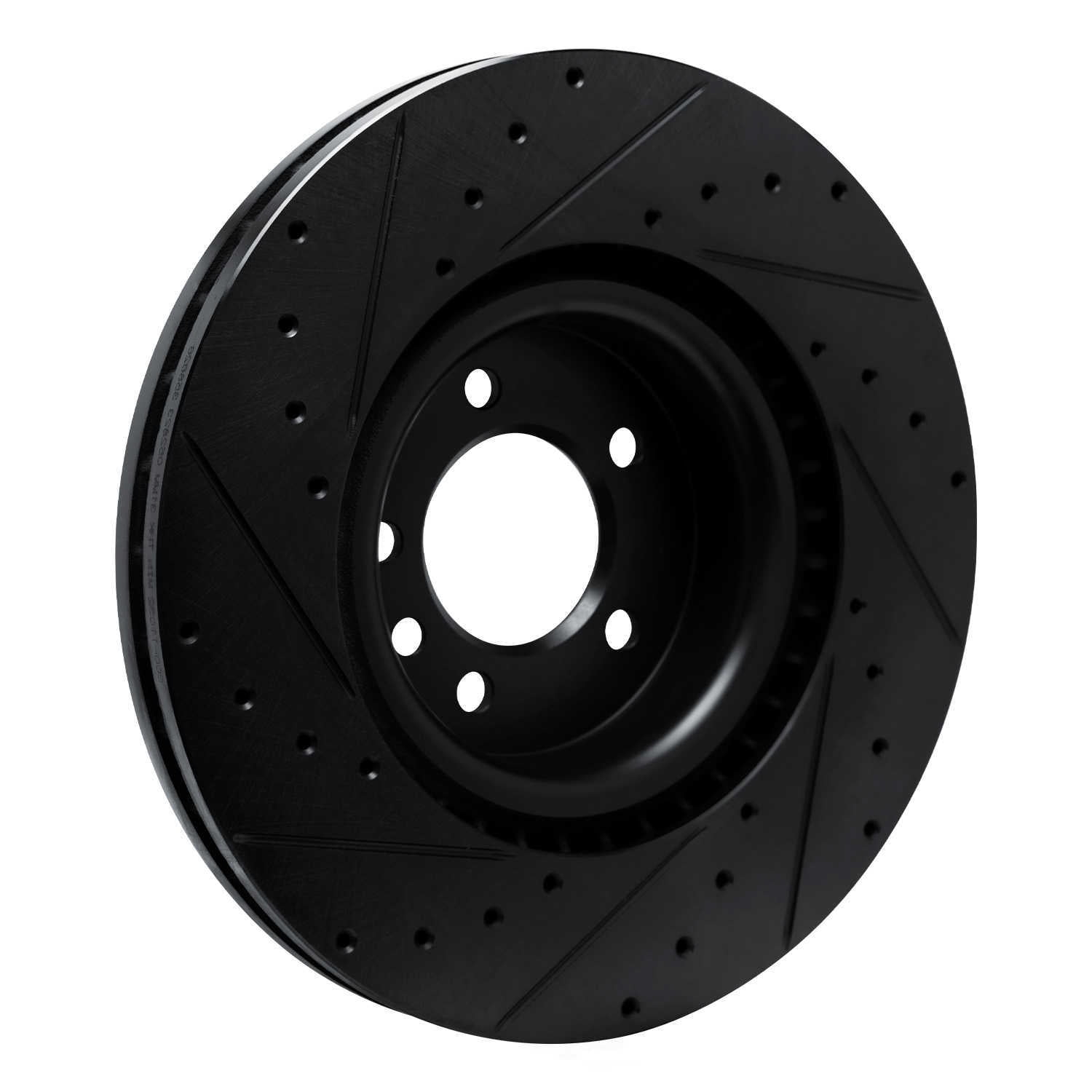 Dynamic Friction Company 633-11032L DFC Brake Rotor - Drilled And Slotted - Black