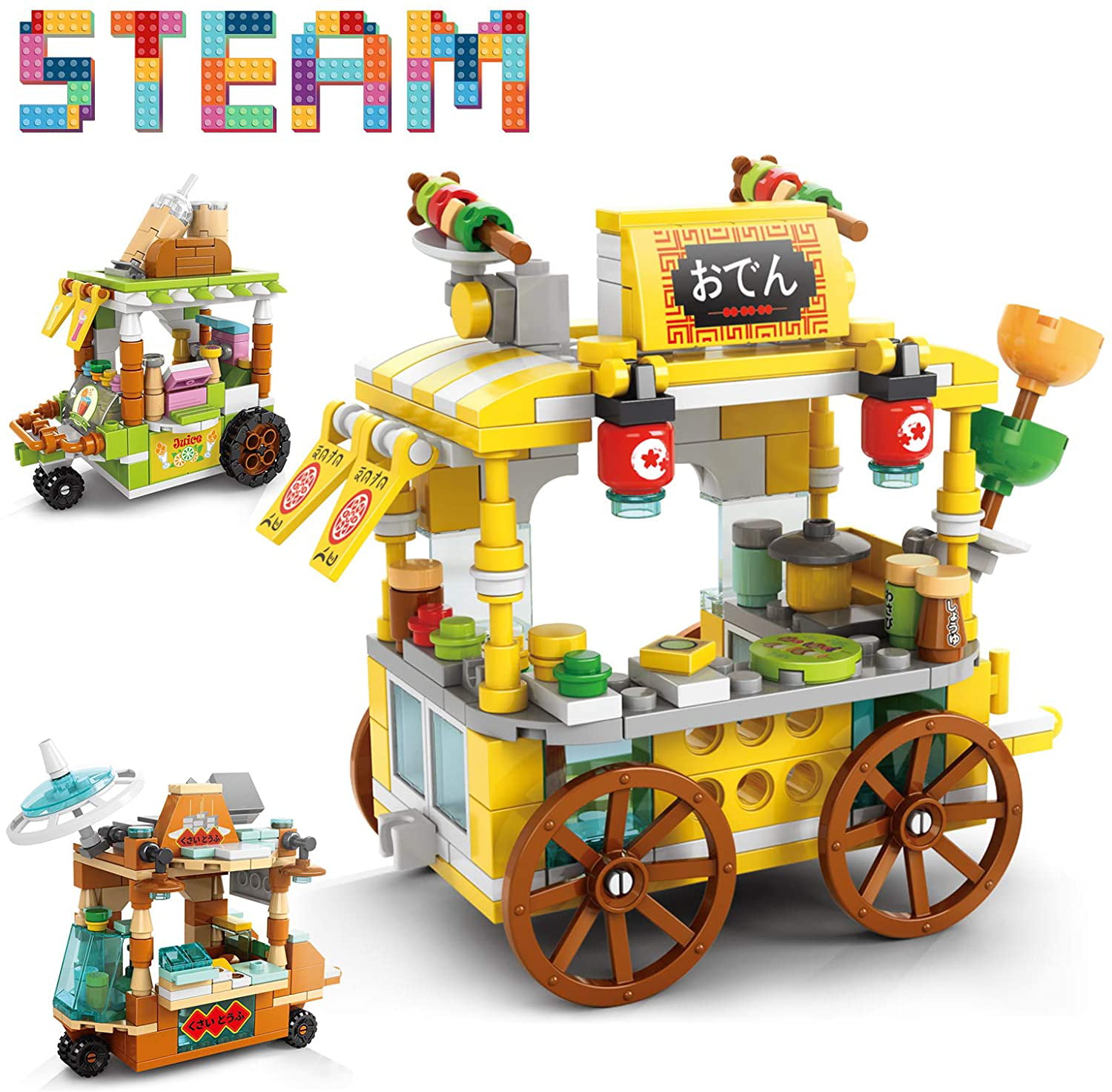 14sets cute mini street view series DIY building blocks kits toys for kids gifts 