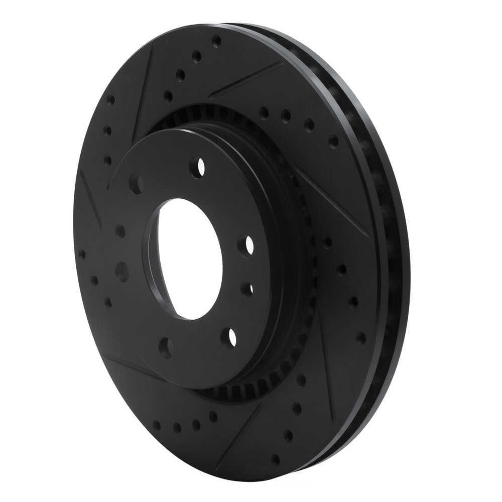 Dynamic Friction Company 633-48052L DFC Brake Rotor - Drilled And Slotted - Black