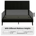 thumbnail image 5 of 4 EVER WINNER Queen Size Upholstered Platform Bed Frame with Headboard, Black Queen Bed Frame, No Box Spring Needed, Black, 5 of 7