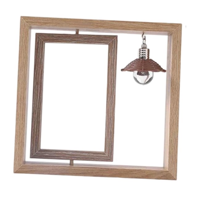 Marco de fotos giratorio, decoración para el hogar, expositor de mesa, adorno para fiestas, decoración del hogar 203 cm x 21 cm