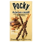 Glico Pocky Almond Crush, 2 pack, 1.45 oz Box, Made with Real Almonds, Contains Allergens