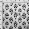 thumbnail image 3 of oneOone Cotton Poplin Gray Fabric Asian Ikat Craft Projects Decor Fabric Printed By The Yard 42 Inch Wide, 3 of 4
