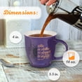 thumbnail image 2 of Strength and Dignity Proverbs 31 Woman Bible Verse Ceramic Coffee/Tea Mug Purple Sunflower Christian Coffee Cup for Women, 14 oz, 2 of 6
