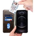 thumbnail image 2 of Compatible with iPhone 12 Pro Max Leather Case,  for iPhone 12 Pro Max Wallet Folio Case with  Closure Kickstand Card Slots Flip Book Cover for iPhone 12 Pro Max 6.7 inch, 2 of 12