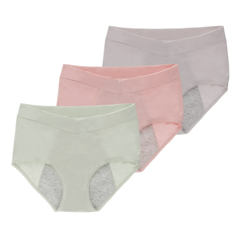3 Pack High Waist Girls Always Period Underwear V-shaped