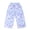 Blue, variant on Girls Wide Leg Pants Gradient Heart Print Elastic Waist Loose Fit Cotton Culottes Casual Summer Trousers for Girls, Pink, Sizes 4-5