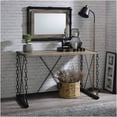 thumbnail image 4 of JERFIT Industrial Farmhouse Console Table with Metal Chain Frame, Rustic Oak Wood Finish, Entryway Sofa Table for Hallway, Living Room, 4 of 4
