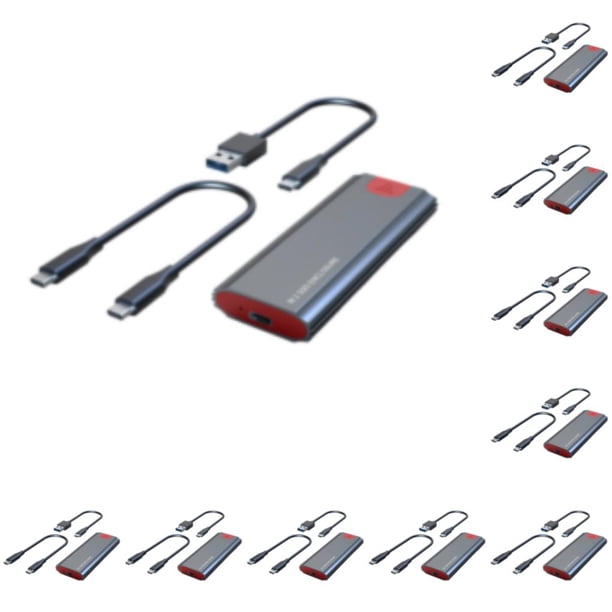 Carcasa de Aluminio Seitruly M.2 NVME SSD 10Gbps USB3.2 USB-C Adaptador Externo