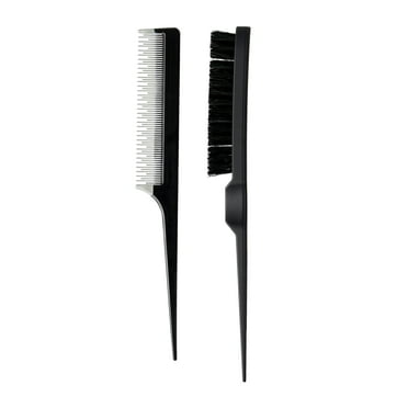 Equate Teasing Brush and Comb to Add Volume and Texture to Hair, Black (2 Count)