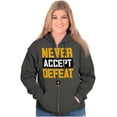 thumbnail image 4 of US Army Logo Never Accept Defeat Zip Up Hoodie Men's Women's Brisco Brands 2X, 4 of 6