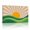 Saffron Yellow, variant on XaaKee Retro Retro Landscape Vector Waves Sunburst Canvas Art Prints Inner Framed 18*12Inch