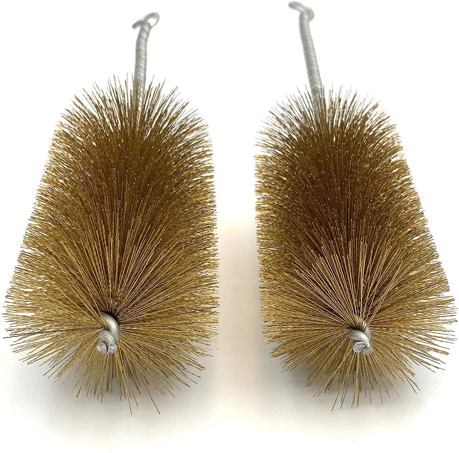 Pipe Cleaning Brush Set with Brass Bristles, 9 Piece Variety Pack for Auto Parts, Bottles,Tubes, Etc.