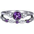 thumbnail image 1 of AKYUSGFL Fashion Rings for Women Synthetic Diamond Studded Zirconia Inlaid Rings Wedding Engagement Rings Jewelry Accessory Gifts, 1 of 5