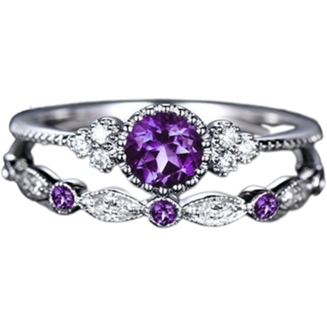 AKYUSGFL Fashion Rings for Women Synthetic Diamond Studded Zirconia Inlaid Rings Wedding Engagement Rings Jewelry Accessory Gifts