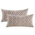 thumbnail image 3 of Home Soft Things Arusha Jacquard Chenille 2 Piece Throw Pillow Cover Set - Light Brown - 14" x 26", 3 of 6