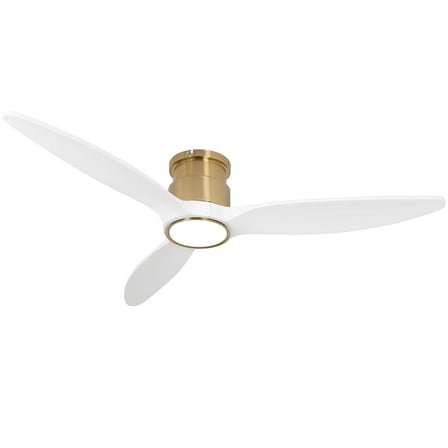 Wozzio 52-Inch Ceiling Fan with Integrated LED Light and Remote Control for home,living room and more