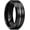 Black, variant on Classic 8mm Black Tungsten Carbide Wedding Band Ring for Men with Grooved Center Matte Brushed Finish Beveled Edge Comfort Fit Size 10