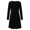 thumbnail image 3 of Women Maternity Dress Casual Long Sleeve Solid Color Nursing Breastfeeding With Pocket Comfortable, 3 of 5