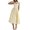 Pastel Yellow, variant on Women's Floral Print Spaghetti Strap Midi Dress Ruched Pocketed Zipper 95% polyester 5% elastane for Spring Summer