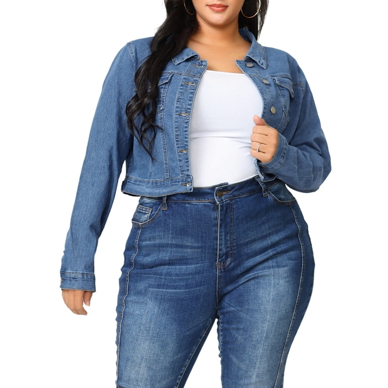 plus size crop jackets