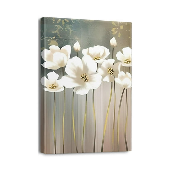Transform Your Decor with 12X16 inch Gold Botanical Floral Artwork Perfect for Bedroom, Bathroom, Kitchen or Office