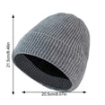 thumbnail image 4 of Voska Unisex Thick Fleece Lined Outdoor Cycling Beanie Hat Warm Acrylic Stretch Skull Cap Winter Fall Casual Gift for Women Men Light Gray One Size, 4 of 5