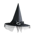 thumbnail image 2 of Sombrero de Halloween Yinane sombrero de personaje puntiagudo para adultos negro, 2 of 7