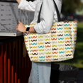 thumbnail image 7 of Pofeuu Colorful Mustache Print Beach Bag,Waterproof Sandproof Beach Tote Bag, Large Capacity Foldable Beach Bags for Women, 7 of 7