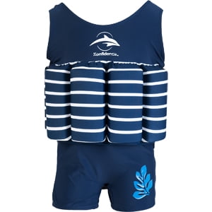 Konfidence Floatsuit Blue Breton Stripe 1-2 Years
