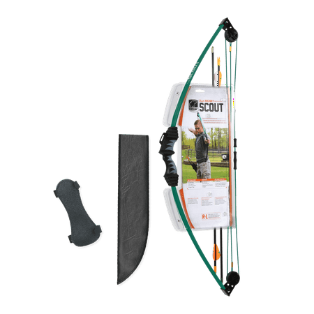 Bear Archery Scout Youth Bow Set Includes Arrows, Armguard, Arrow Quiver, and Recommended for Ages 4 to 7 – Hunter (Best Archery Accessories 2019)