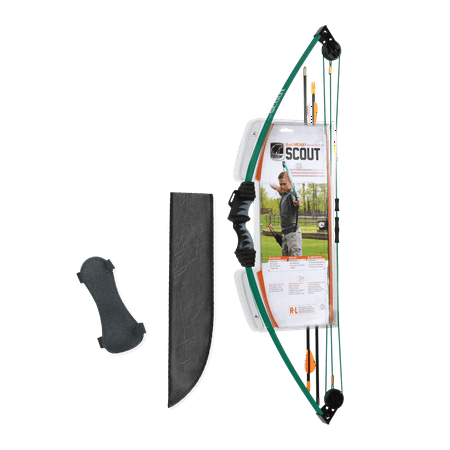 Bear Archery Scout Youth Bow Set Includes Arrows, Armguard, Arrow Quiver, and Recommended for Ages 4 to 7 – Hunter (Best Youth Compound Bow 2019)