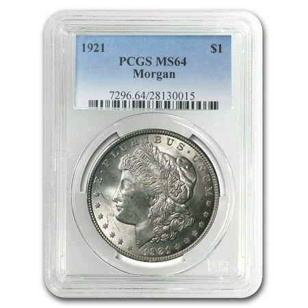 - 1921 Morgan Silver Dollar MS-64 PCGS